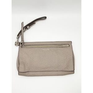 Coach‎ Bleeker Pebbled Leather Gray Wristlet